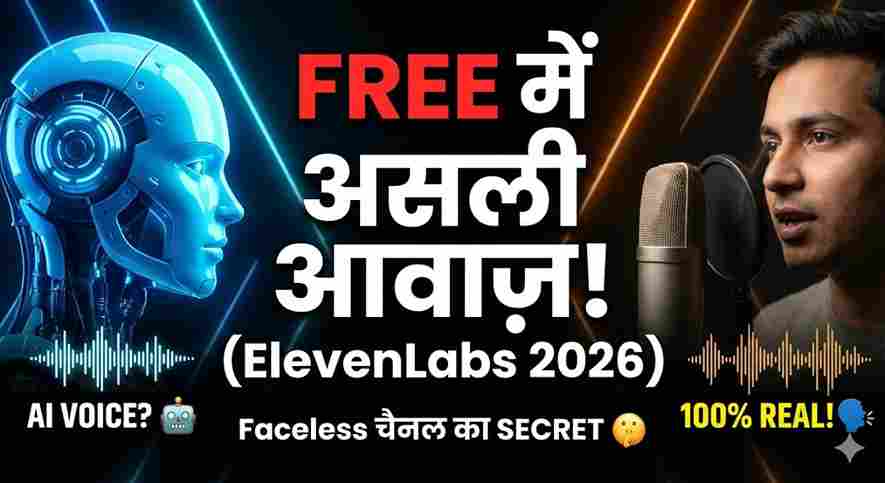 Eleven Labs AI Review 2026: फ्री में एकदम असली (Realistic) AI Voice कैसे बनाएं? 1 ElevenLabs AI का उपयोग करके फ्री में रियलिस्टिक (Realistic) आवाज़ कैसे बनाएं